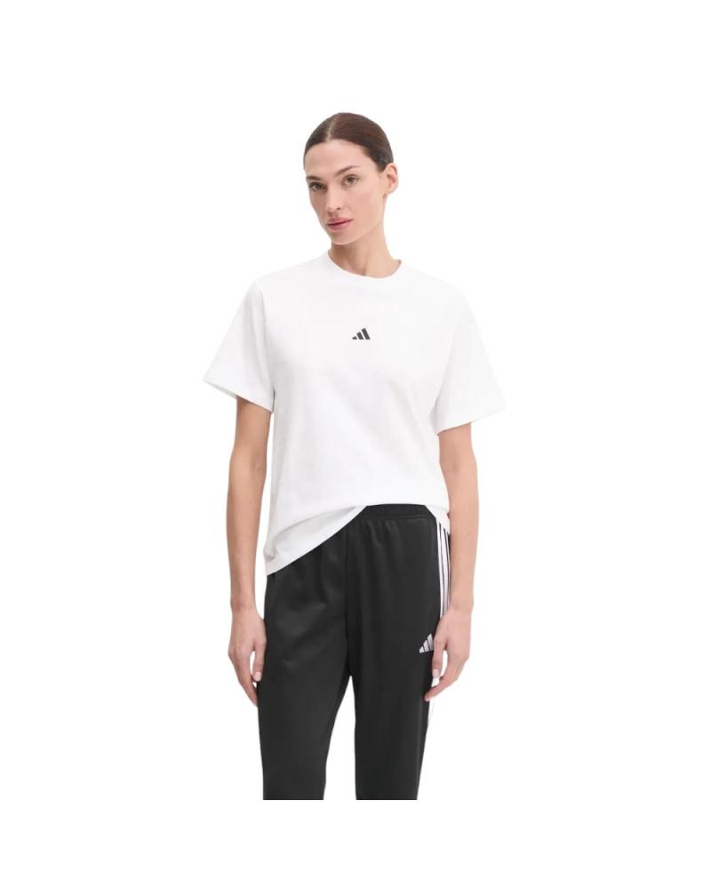 T-SHIRT ADIDAS ESSENTIALS SMALL LOGO JC5944 BIANCA CLARO