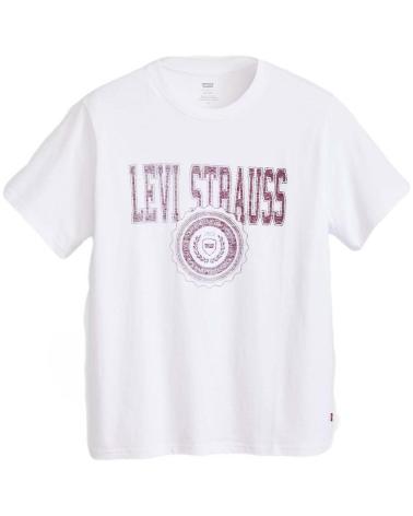 LEVI'S RELAXED FIT T-SHIRT WEISS MIT BEIGEM AUFDRUCK BEIGE