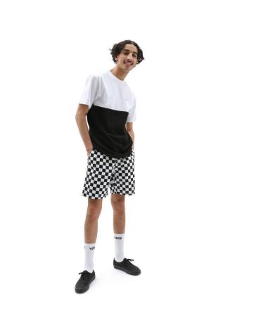 CAMISETA VANS OFF THE WALL COLORBLOCK TEE BLACK-WHITE MULTICOLOR