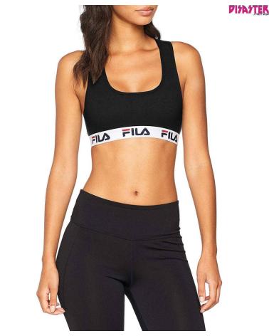 SUTIÃ ESPORTIVO FILA URBAN PRETO COM FAIXA LOGO MULTICOLOR