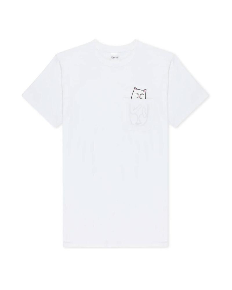 RIPNDIP LORD NERMAL POCKET WHITE T-SHIRT MULTICOLOR