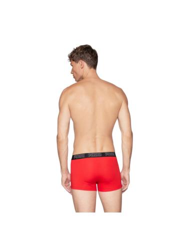 PUMA BIPACK BOXERS -NEGRO EVERYDAY TRUNK ROJO