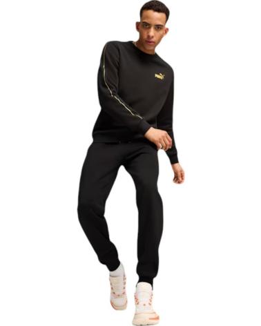PUMA PANTALONES ESS TAPE MINIMAL GOLD SWEATPANTS FLEECE 685 NEGRO