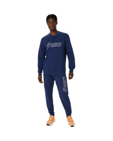 ASICS LOGO SWEATPANT TRACK PANTS 2031E189-404 NAVY BLUE AZUL MARINO