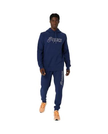 ASICS BIG LOGO OTH HOODIE BLEU MARINE 2031E187-401 AZUL MARINO