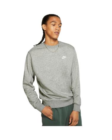 NIKE M NSW CLUB CREW FT SWEATSHIRT GREY BV2666-063 GRIS