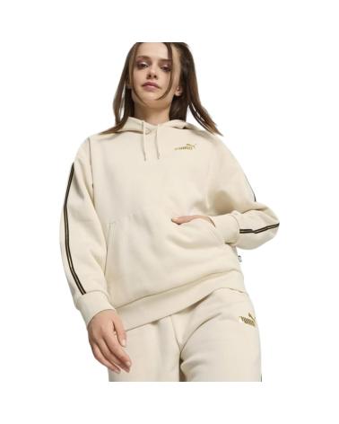 PUMA ESSENTIALS TAPE MINIMAL GOL HOODIE BEIGE - 685293-87 BEIGE