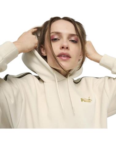 PUMA ESSENTIALS TAPE MINIMAL GOL HOODIE BEIGE - 685293-87 BEIGE