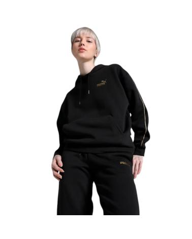 PUMA ESSENTIALS TAPE MINIMAL GOL HOODIE BLACK - 685293-01 NEGRO