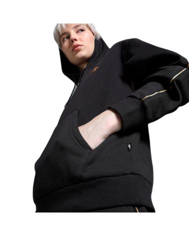 PUMA ESSENTIALS TAPE MINIMAL GOL HOODIE BLACK - 685293-01 NEGRO