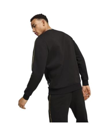 PUMA ESSENTIALS TAPE MINIMAL GOLD CREWNECK SWEATSHIRT 685290-01 BLACK NEGRO
