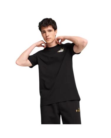 PUMA ESSENTIALS MINIMAL GOLD T-SHIRT 630019-01 BLACK NEGRO