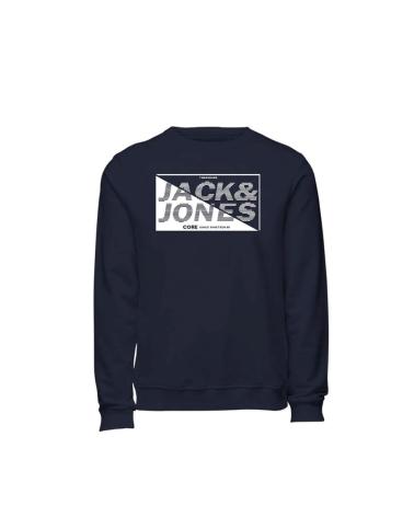 CAMISOLA JACK & JONES JCONIGHT SWEAT CREW NECK FST 122 AZUL MARINHO CRIANÇA NAVY