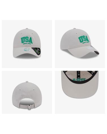 CAPPELLINO REGOLABILE NEW ERA CON LOGO USA VERDE GRIGIO GRIS