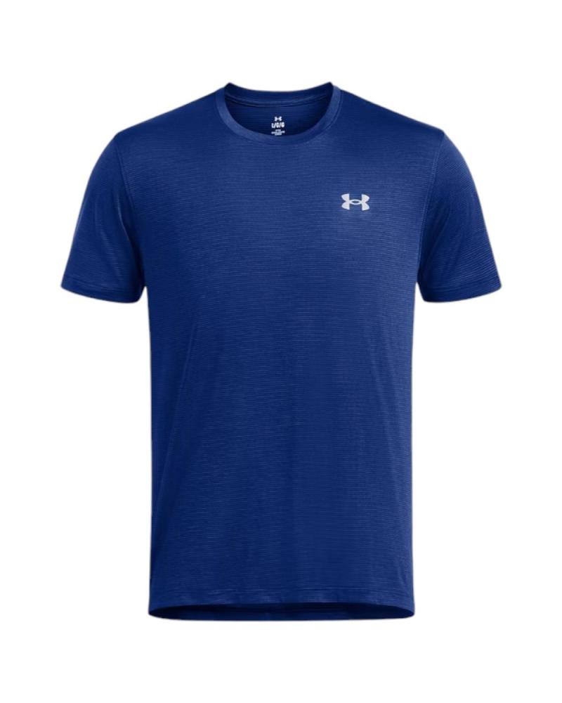 -UNDER-ARMOUR-T-SHIRT UNDER ARMOUR LAUNCH SHORTSLEEVE 1382582-432 BLU MARINO RUNNING-432