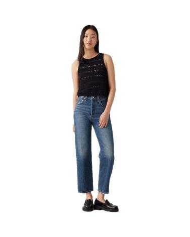 LEVI'S RIBCAGE PANTS BLUE AZUL