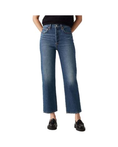 LEVI'S RIBCAGE PANTS BLUE AZUL