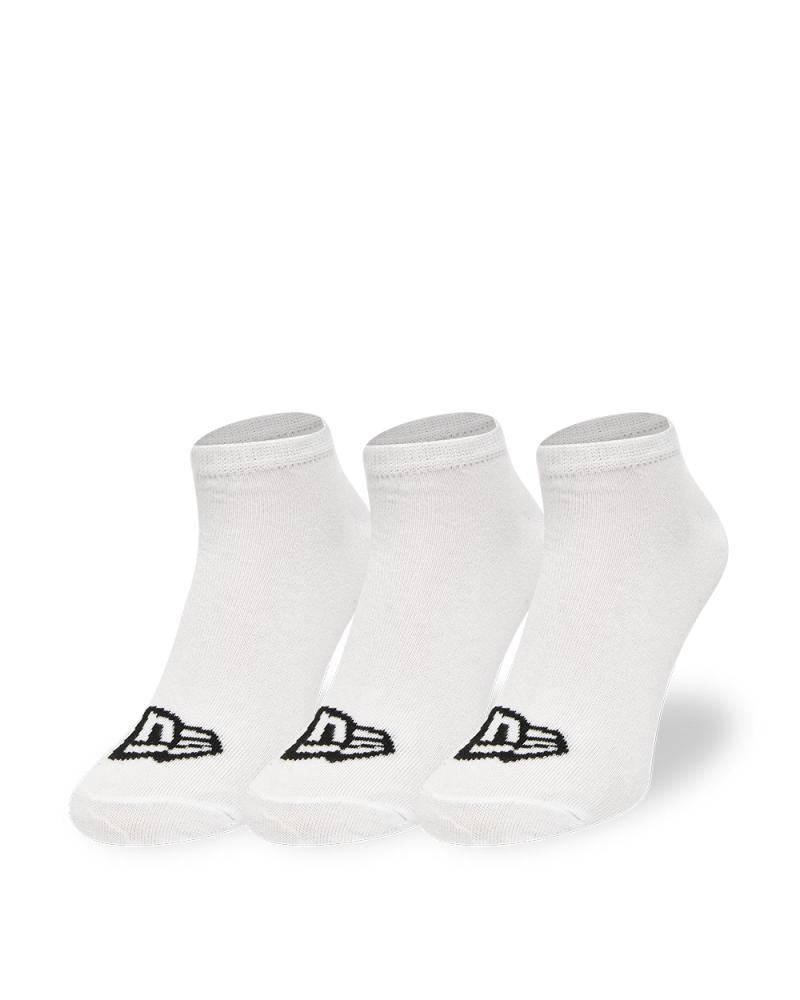NEW ERA MEIAS DE TORNOZELO FLAG PACK 3 PARES BRANCAS 13113638 BLANCO