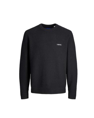 PULL JACK & JONES JORSILVERLAKE KNI NOIR RÉF. 12243405 POUR HOMME BLACK