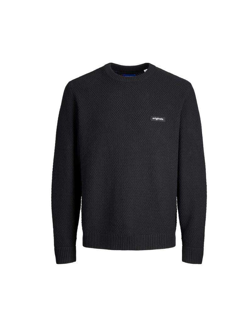 PULL JACK & JONES JORSILVERLAKE KNI NOIR RÉF. 12243405 POUR HOMME BLACK