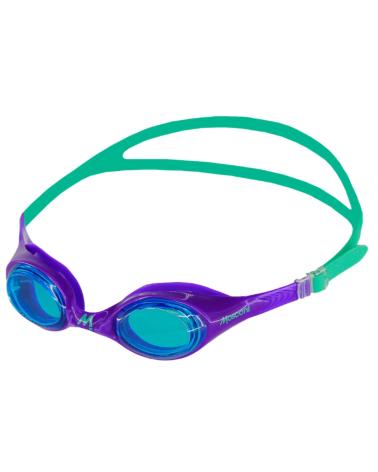 JOLUVI SWIMMING GOGGLES WITH VIOLET LENSES AND GREEN STRAP VIOLETA
