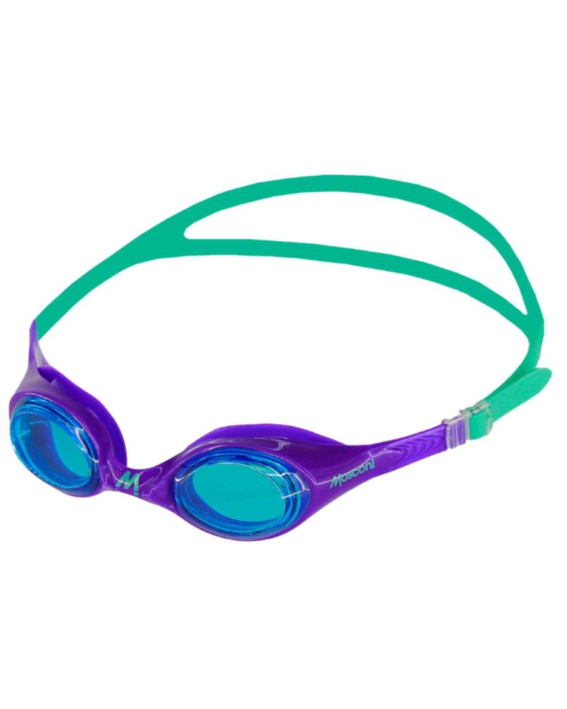 GAFAS DE NATACIÓN JOLUVI CON LENTES VIOLETAS Y CINTA VERDE VIOLETA