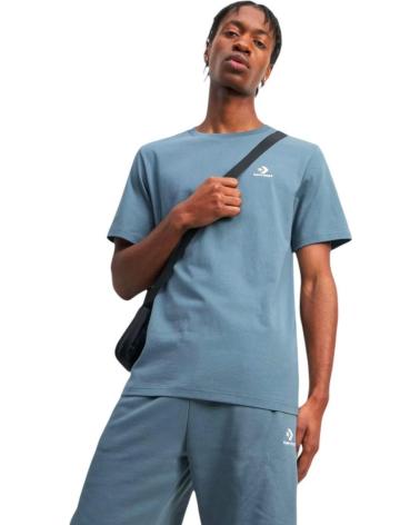 T-SHIRT CONVERSE GO-TO EMBROIDERED STAR CHEVRON 10023876-A40 NEWTRAL TEAL AZUL