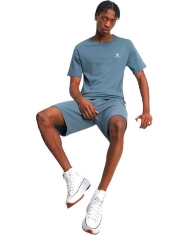 T-SHIRT CONVERSE GO-TO EMBROIDERED STAR CHEVRON 10023876-A40 NEWTRAL TEAL AZUL