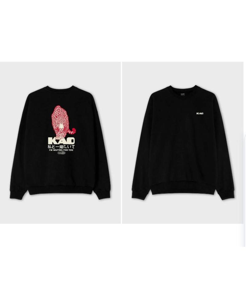 FELPA NERA KAOTIKO G002 CON DESIGN POSTERIORE G002