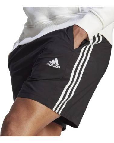 ADIDAS M 3S CHELSEA SHORTS SCHWARZ MIT WEISSEN STREIFEN NEGRO