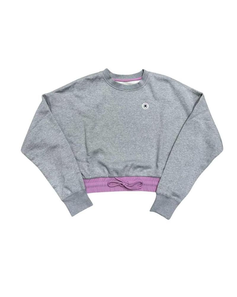 SWEATSHIRT CONVERSE A01 GRIS POUR FEMME A01