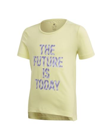 T-SHIRT A MANICHE CORTE ADIDAS FM5860 GIALLA PER BAMBINO AMARILLO