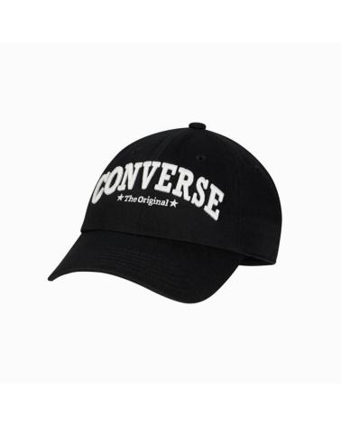 GORRA DE BÉISBOL CONVERSE CON LOGO ARQUEADO - NEGRA NEGRO
