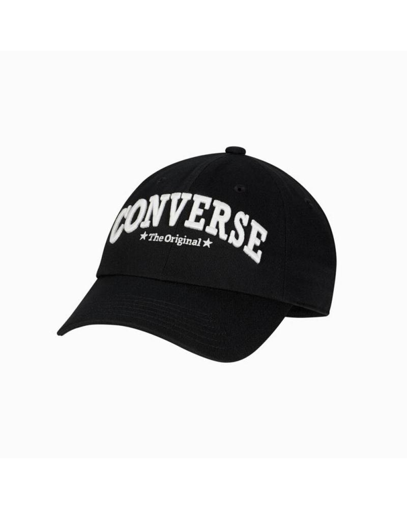 CONVERSE BASEBALL CAP WITH ARCHED LOGO - BLACK NEGRO