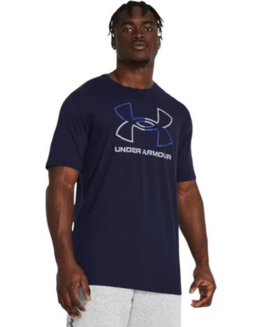 -UNDER-ARMOUR-T-SHIRT UNDER ARMOUR FOUNDATION 1382915-410 BLU MARINO-410