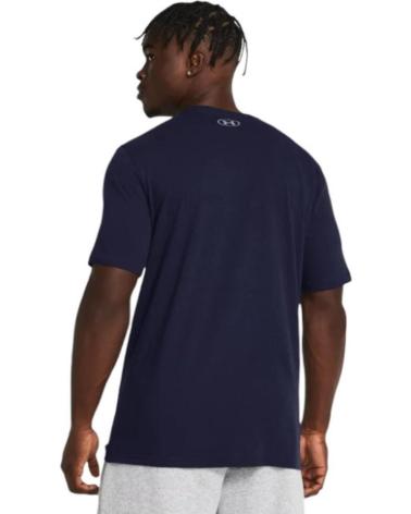 -UNDER-ARMOUR-T-SHIRT UNDER ARMOUR FOUNDATION 1382915-410 BLU MARINO-410