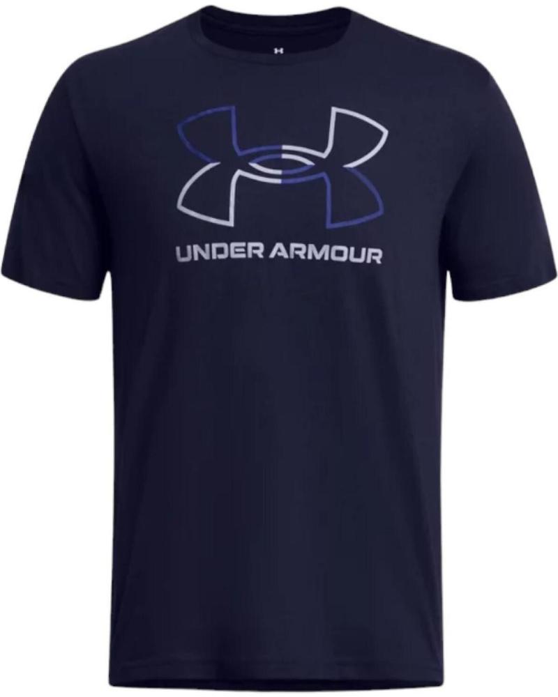 -UNDER-ARMOUR-T-SHIRT UNDER ARMOUR FOUNDATION 1382915-410 BLU MARINO-410