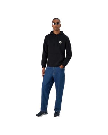 CAMISOLA COM CAPUZ CONVERSE CORE CHUCK PATCH HOODIE PRETA 10026981-A01 A01