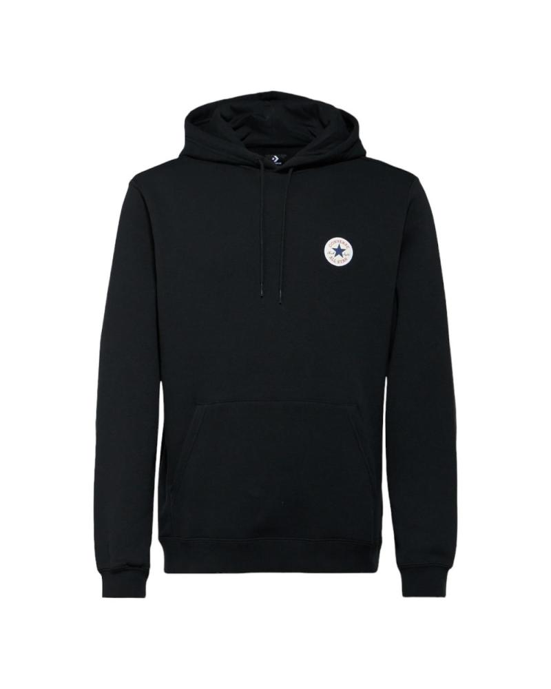 CAMISOLA COM CAPUZ CONVERSE CORE CHUCK PATCH HOODIE PRETA 10026981-A01 A01
