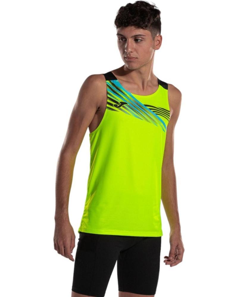 -JOMA-CAMISETA-ELITE-X-FLUOR-NEGRO-SIN-MANGAS-T-SHIRT-RUN-AMARILLO