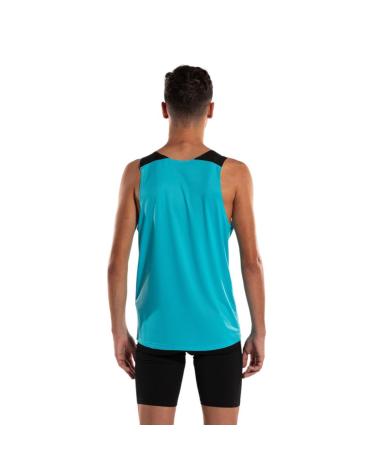 -JOMA-CAMISETA-ELITE-X-TURQUESA-FLUOR-NEGRO-SIN-MANGAS-T-SHIRT-RUN-AZUL
