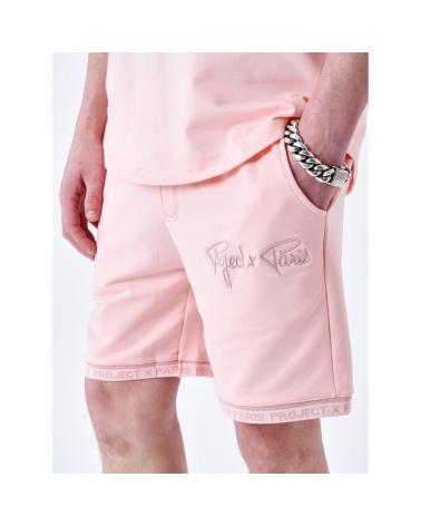PROJECT X PARIS PINK EMBROIDERED LOGO BERMUDA SHORTS 2340019-PKPK2 ROSA