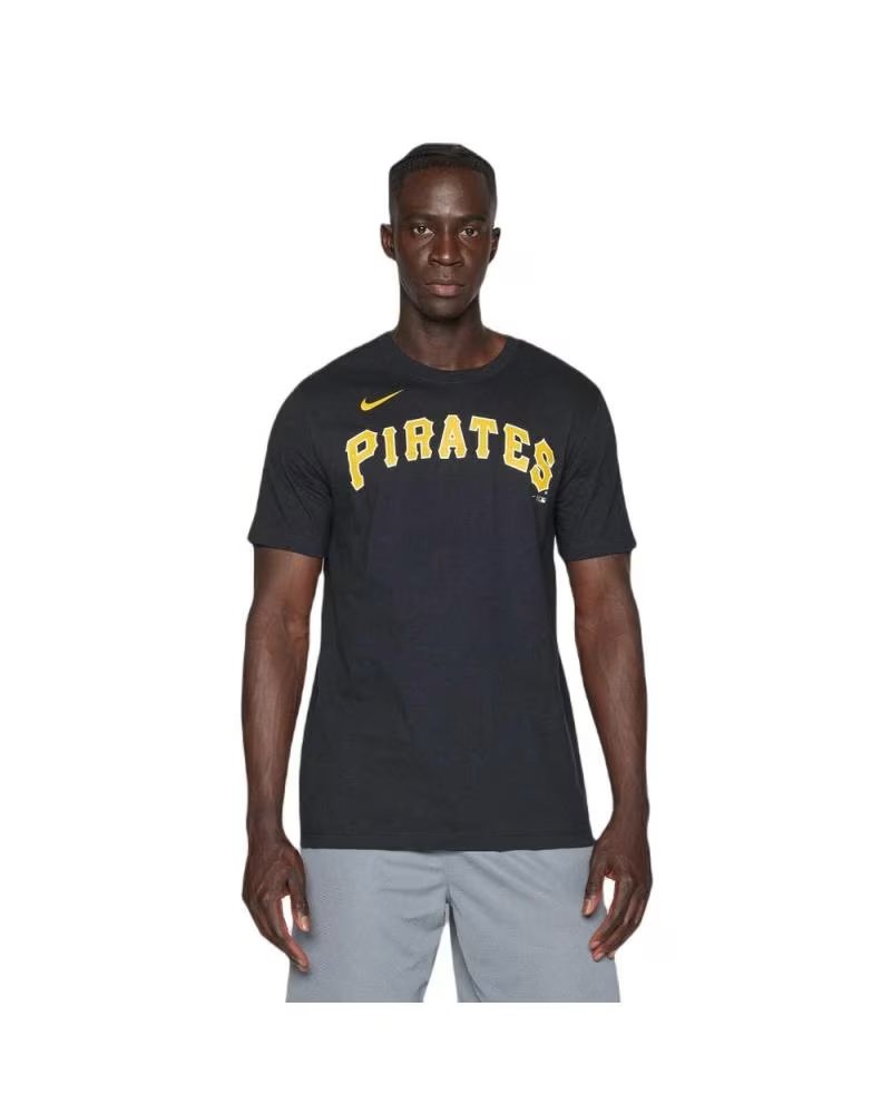 CAMISETA NIKE PITTSBURGH PIRATES FUSE WORDMARK PRETA NEGRO