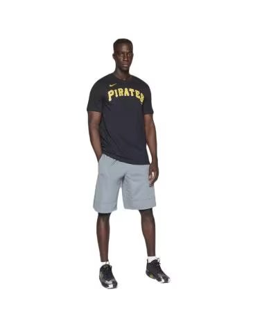 CAMISETA NIKE PITTSBURGH PIRATES FUSE WORDMARK PRETA NEGRO