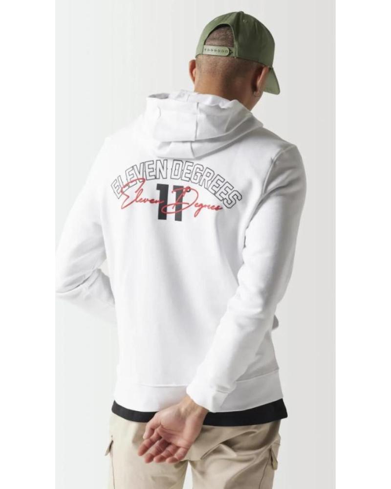 MOLETOM COM CAPUZ STREETWEAR 11 DEGREES BRANCO PARA HOMEM BLANCO