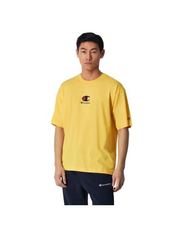 CHAMPION LEGACY EMBROIDERED LOGO T-SHIRT 219847-YS107 YELLOW AMARILLO