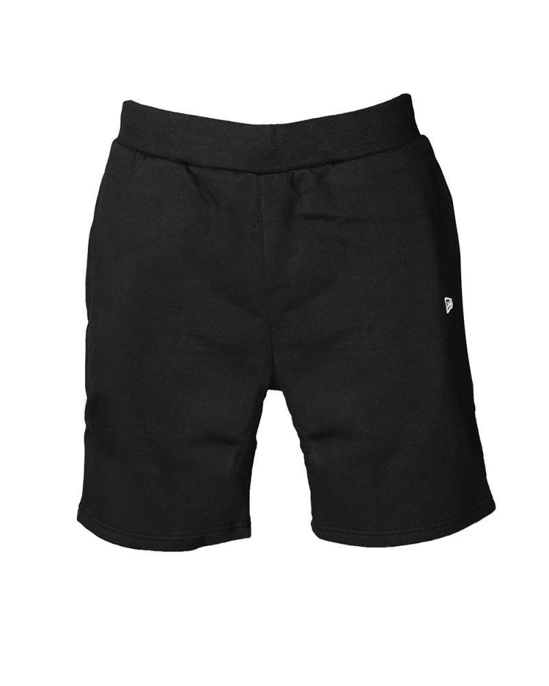NEW ERA BLK-WHI BLACK SHORTS FOR MEN BLK-WHI