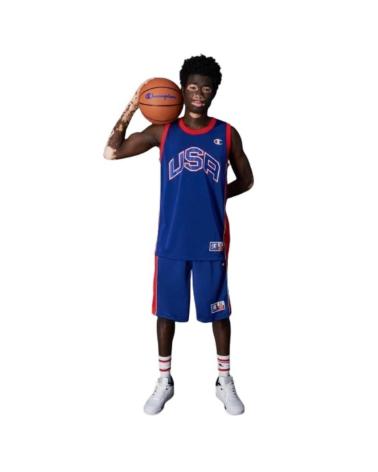-CHAMPION-BERMUDA-SHORT-LEGACY-BASKET-ROJO-T-SHIRT-219746-BS003-AZUL