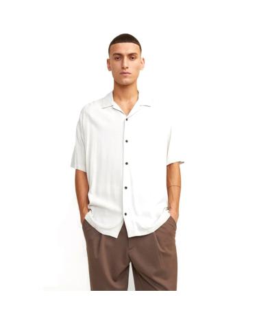 CAMISA JACK & JONES JJEJEFF SOLID RESORT BLANCA BLANCO