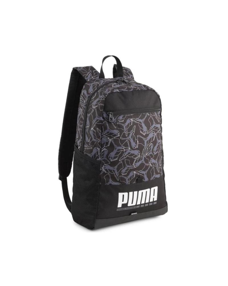 MOCHILA PUMA NEGRA CON ESTAMPADO Y LOGO NEGRO